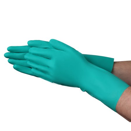 Vguard Nitrile Green Chemical Resistant Gloves unlined, 13" Straight Cuff, PK 288 C11A28